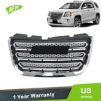Chrome Plastic Front Upper Center Grille for GMC Terrain SLT (2016–2017)