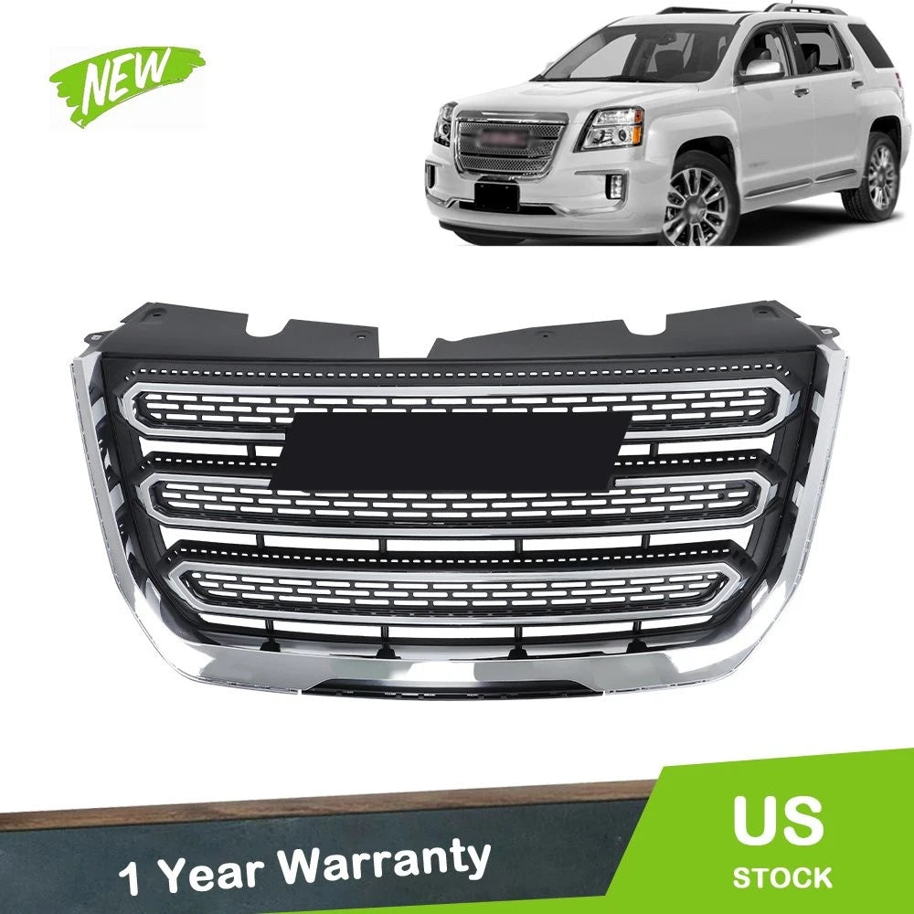 Chrome Plastic Front Upper Center Grille for GMC Terrain SLT (2016–2017)