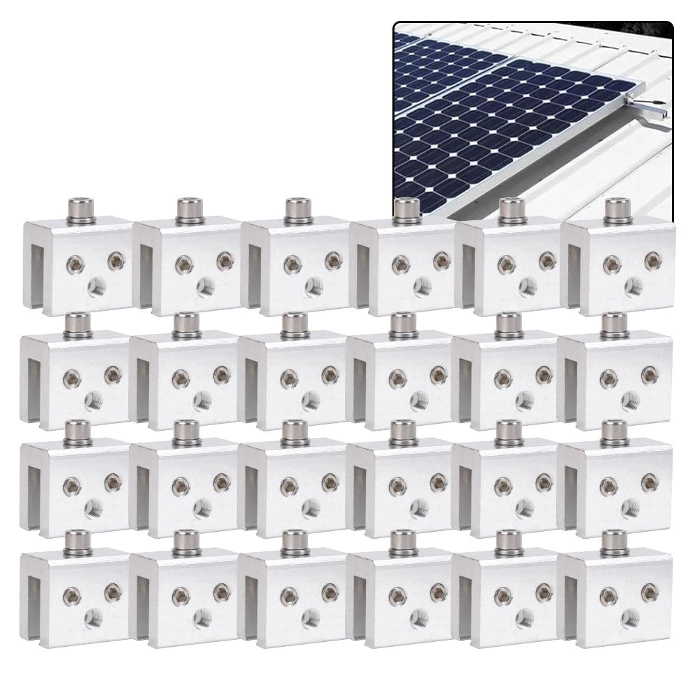 24PCS Standing Seam Roof Clamps for Solar Panel Racking