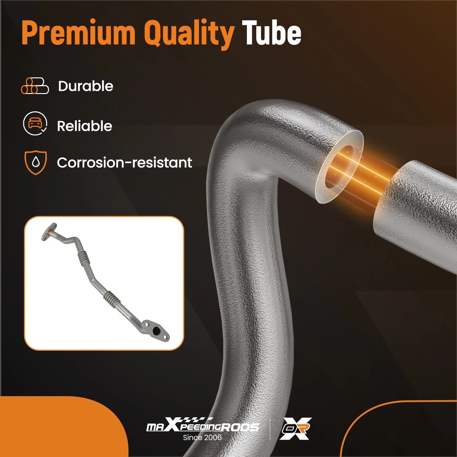 Turbocharger Oil Return Hose for Kia Optima, Sorento, Hyundai Sonata, Santa Fe (2.0L)