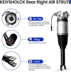 Pair Rear Air Suspension Shock Struts for Bentley Continental Flying Spur (2004–2018)