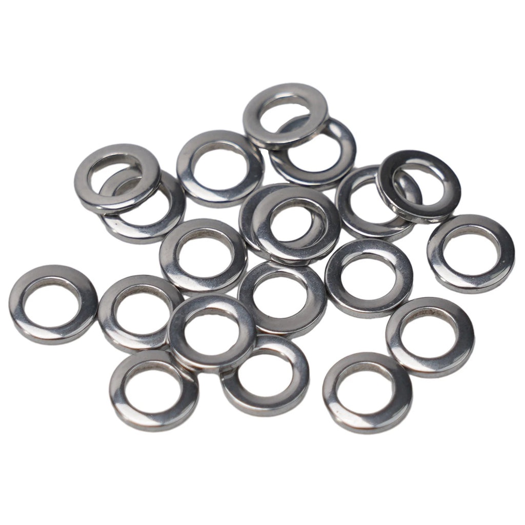 20pcs Heavy Duty Solid Stainless Steel Seamless Split Rings for Fishing