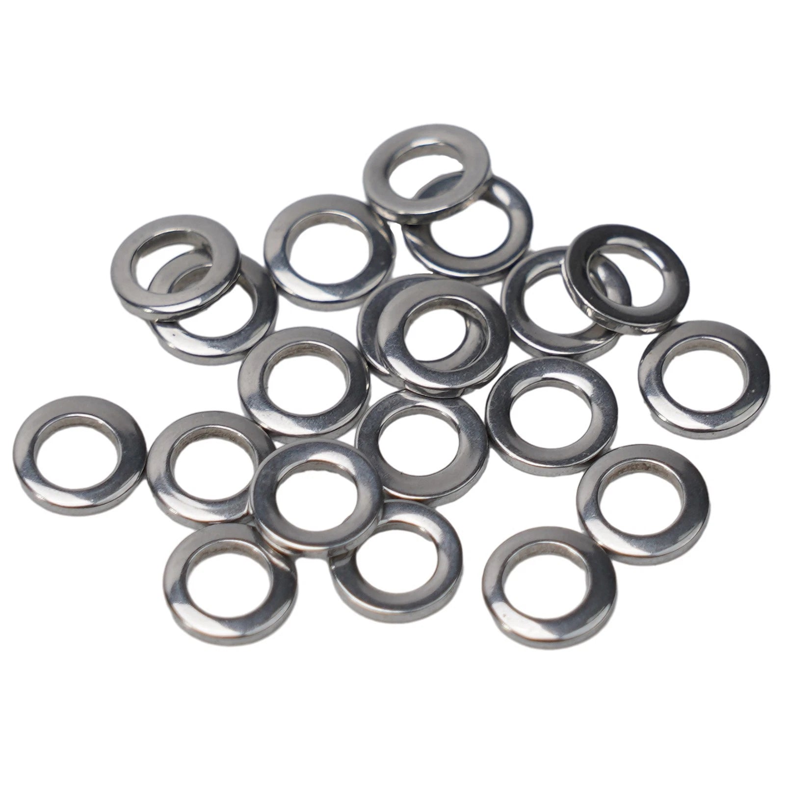 20pcs Heavy Duty Solid Stainless Steel Seamless Split Rings for Fishing