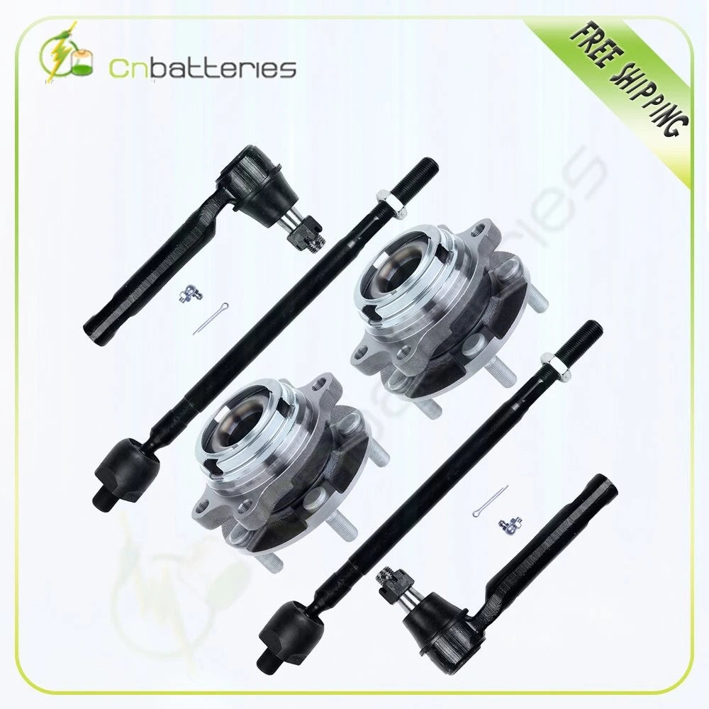 2X Front Wheel Bearing + 2X Outer Inner Tie Rods for Nissan Quest (2004–2009)