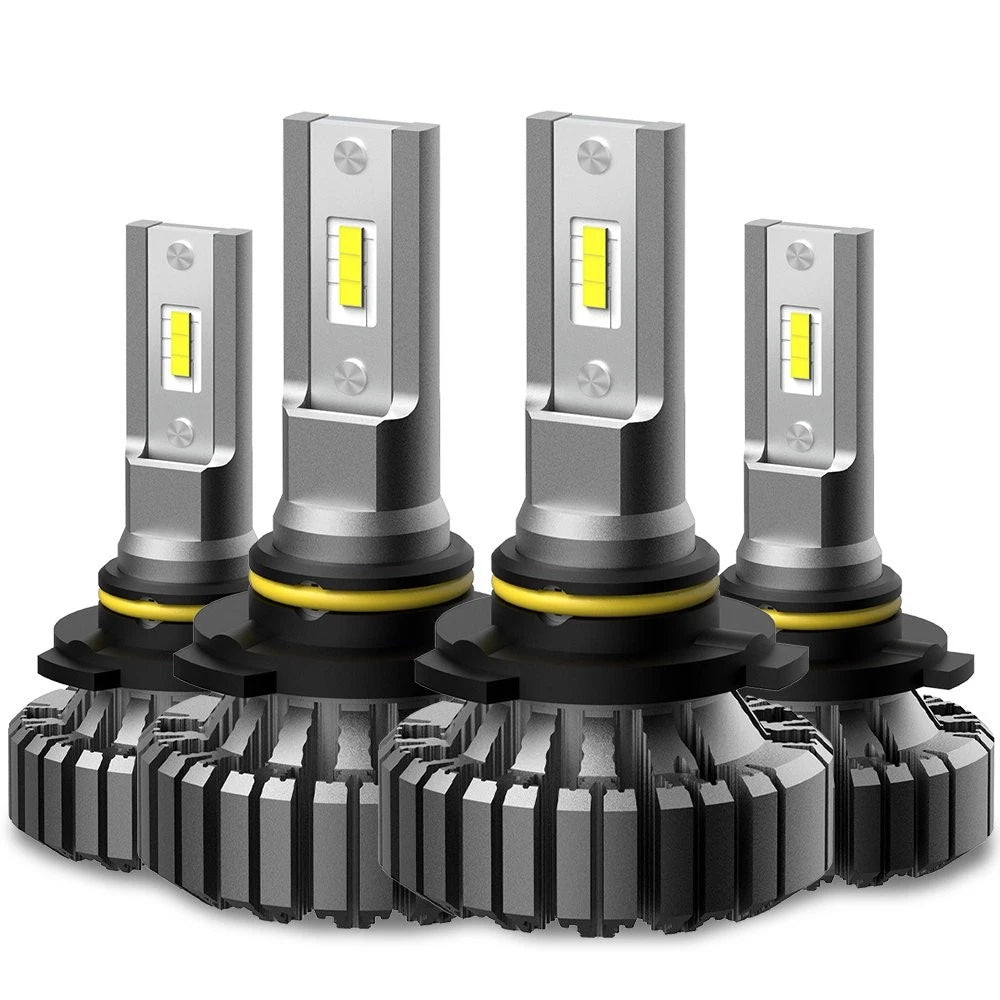 Set of 4 AUXITO B3 CANBUS 9006 9005 LED Headlight Bulbs 6500K