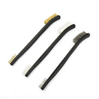 Set of 3 Wire Brushes for Cleaning and Polishing Metal Rust Tool