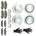 Front Rear Brake Rotors+Brake Pads Kit for Dodge Durango 2007-09 S-53005 S-53006