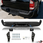 Black Steel Rear Step Bumper for Toyota Tacoma (2005–2015)