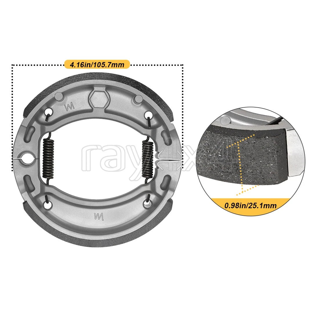 2X Rear Brake Shoes Kit for Yamaha XT225 PW80 TY80 XT125 XT200 SR185 BW350 LS2