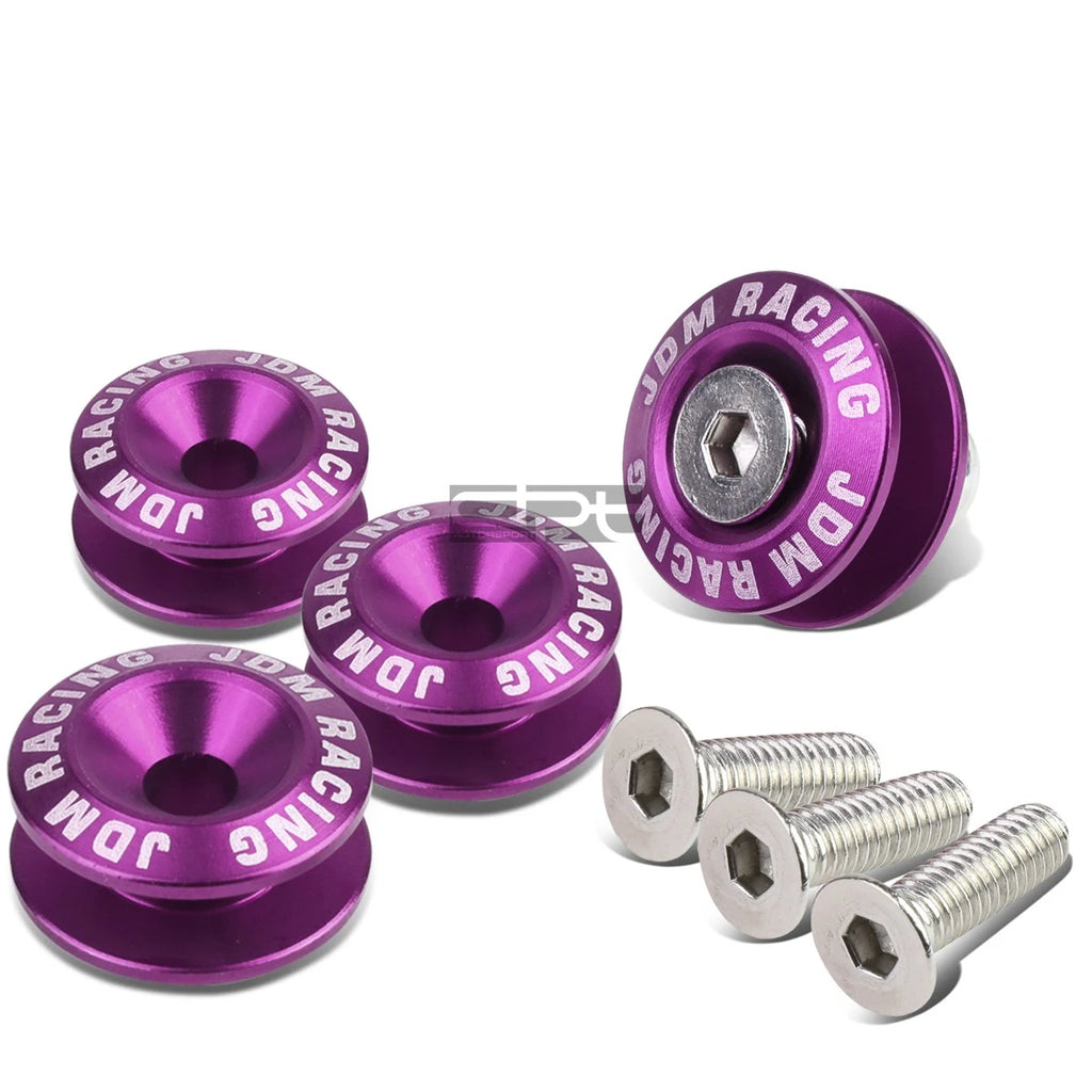 Aluminum Quick Release Fastener Kit for Purple Car Bumper/Fender/Trunk/Hatch