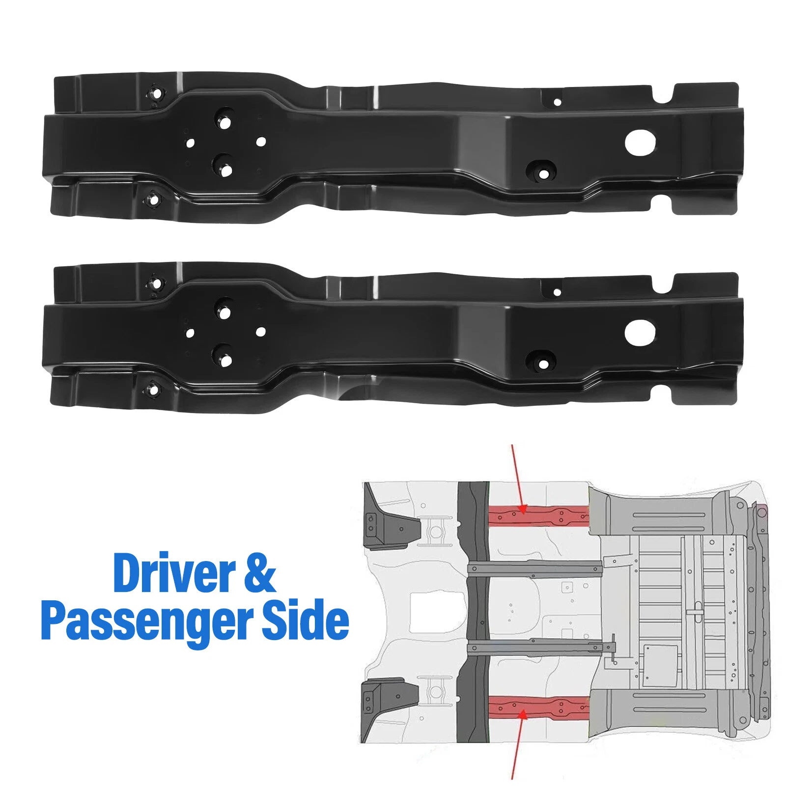 Outboard Floor Support Rust Repair Panel for Jeep Wrangler YJ (1987–1995) Pair