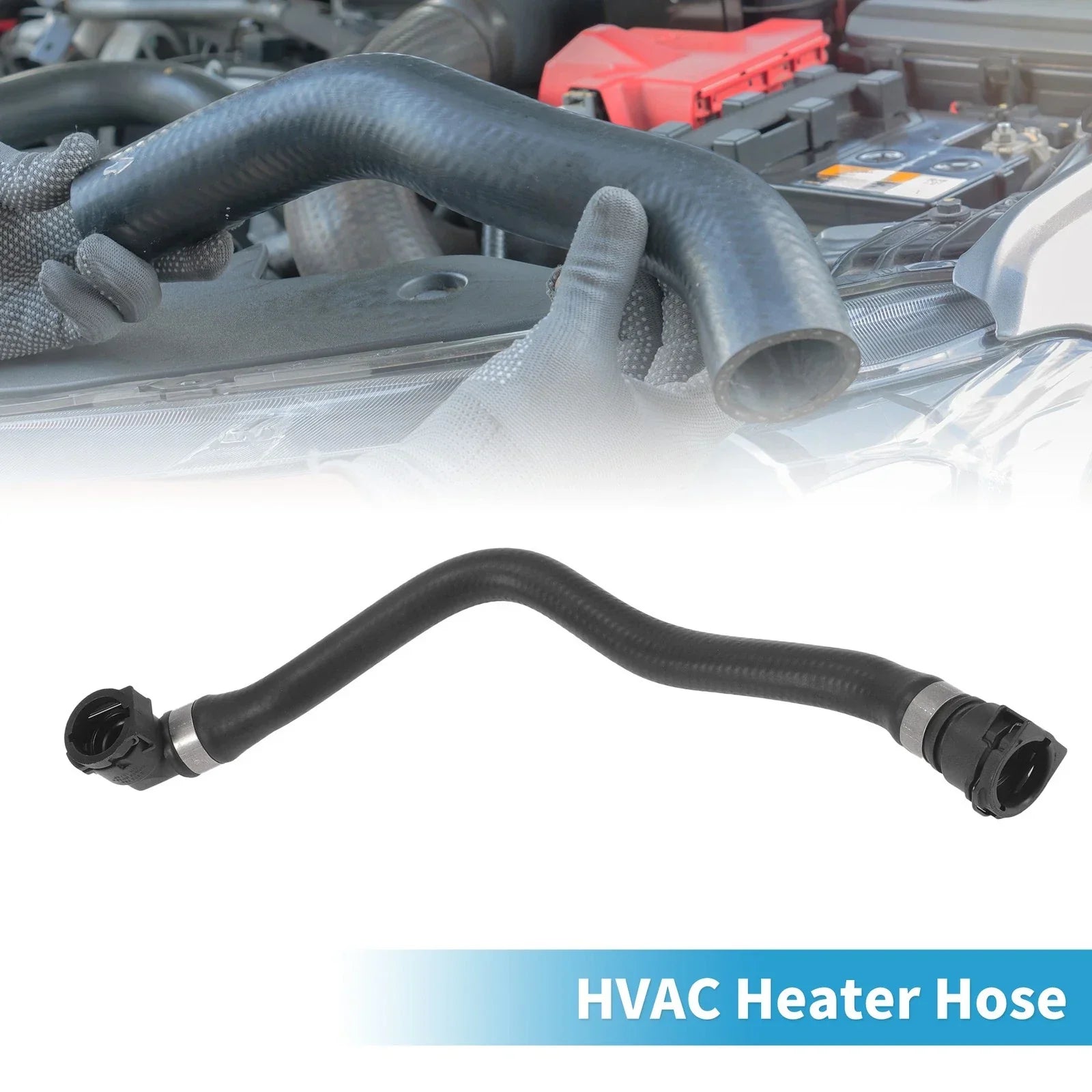 Heater Hose 1Pc Rubber Black for BMW 230i 2.0L (2017-2020)