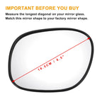Left Side Heated White Mirror Glass for Toyota RAV4 (1994–2000)