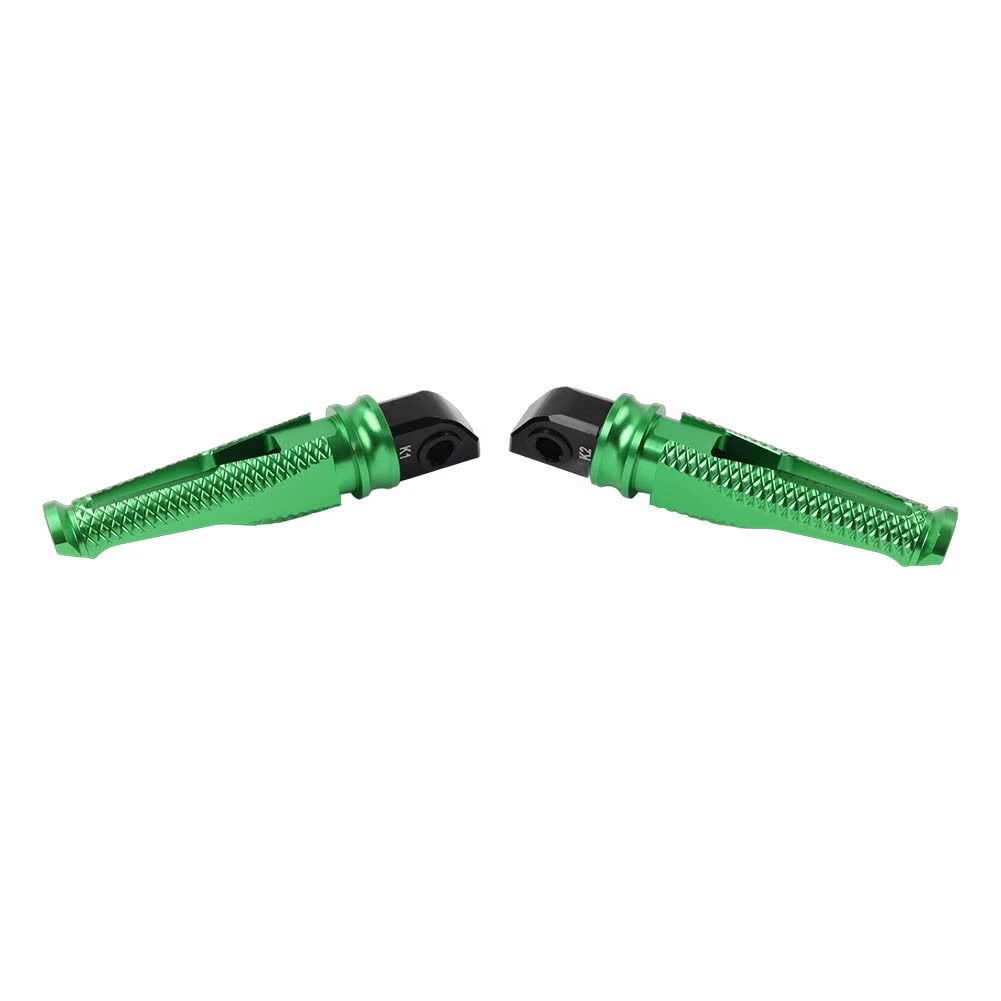 2pcs Green Rear Passenger Foot Peg for Daytona 675/R, 955i, Tiger 1050/SE/Sport
