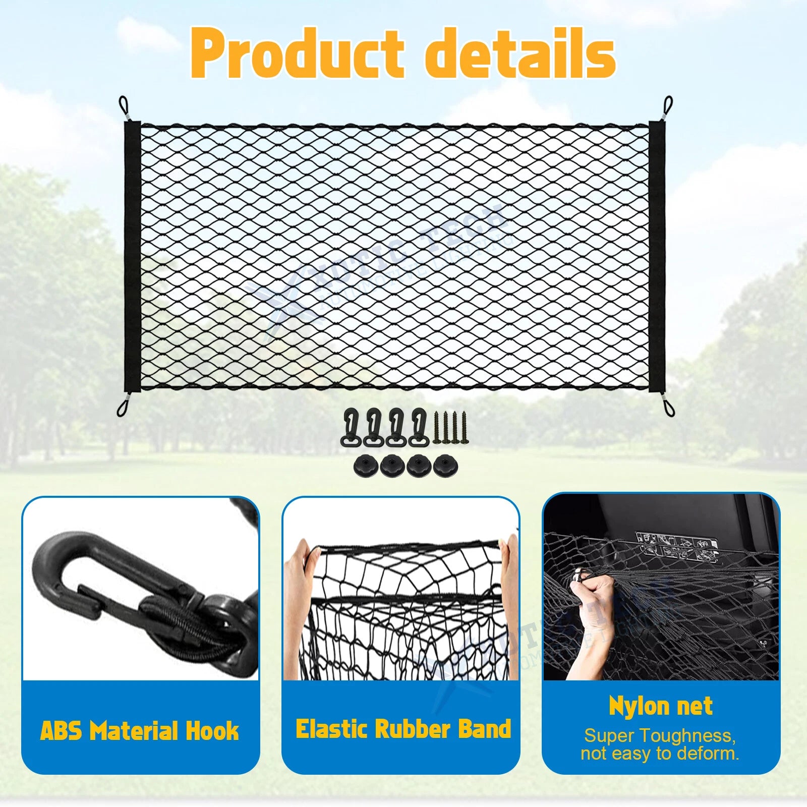 Nylon Rear Cargo Storage Organizer Net for SUV Hatchback (2010-2025)