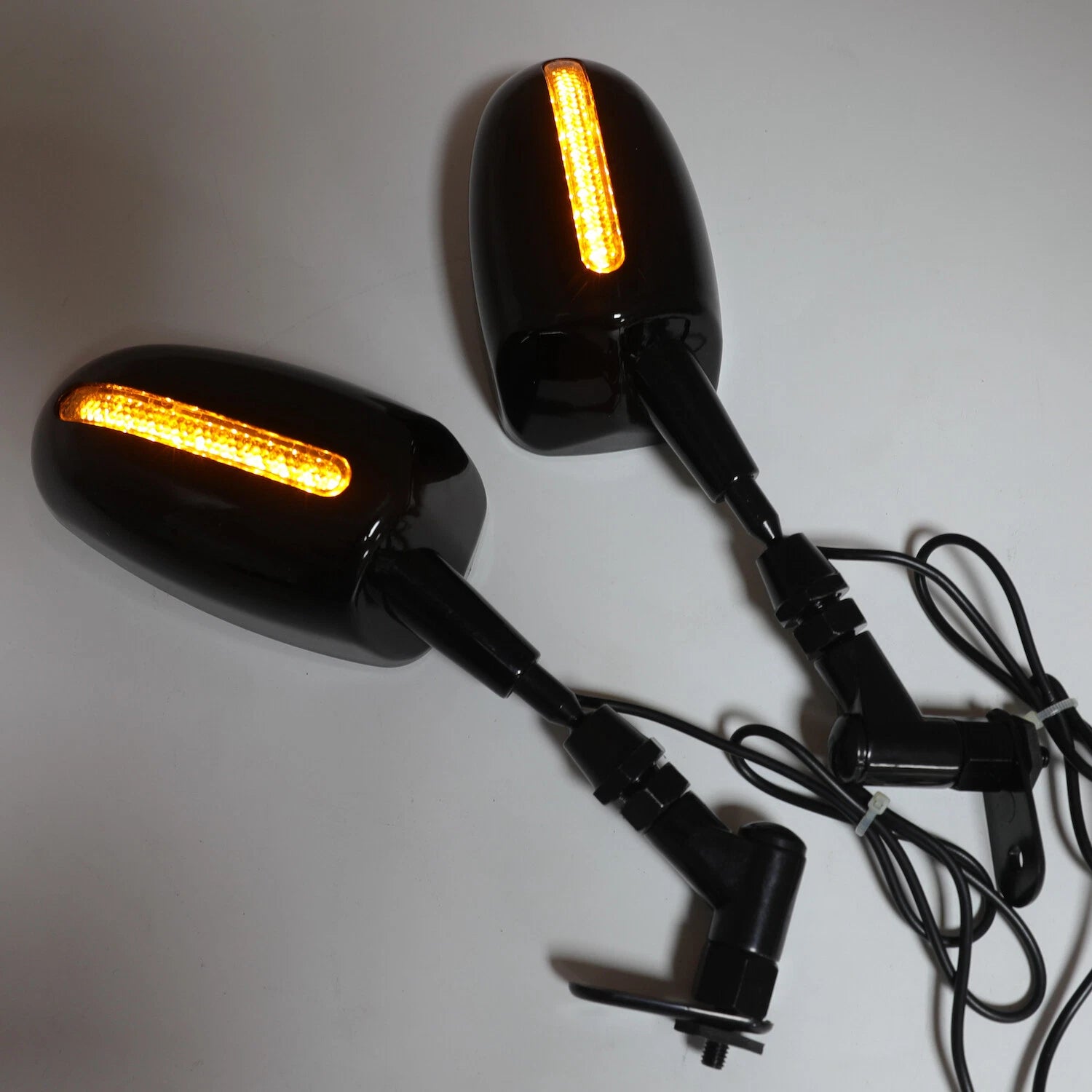 Set of 2 HTTMT Mini Back View Mirrors for Honda CBR600RR Kawasaki Ninja 636 (2003–2019)