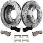 Front Brake Disc and Pad Kit for Chevy Suburban Yukon (2000–2006)