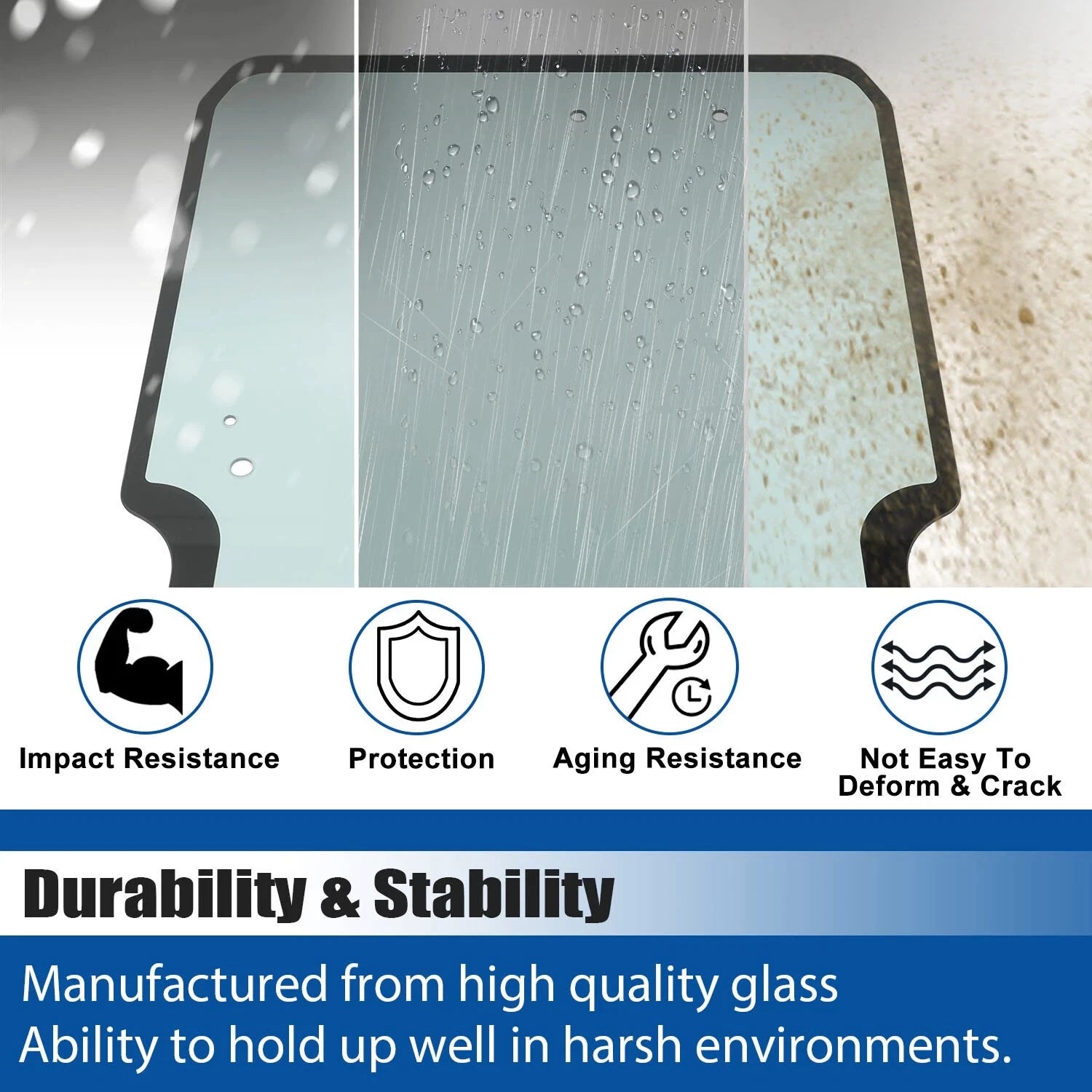 Clear Front Windshield Door Glass for Takeuchi TL8 TL10 TL130 TL150 (#0880865301)