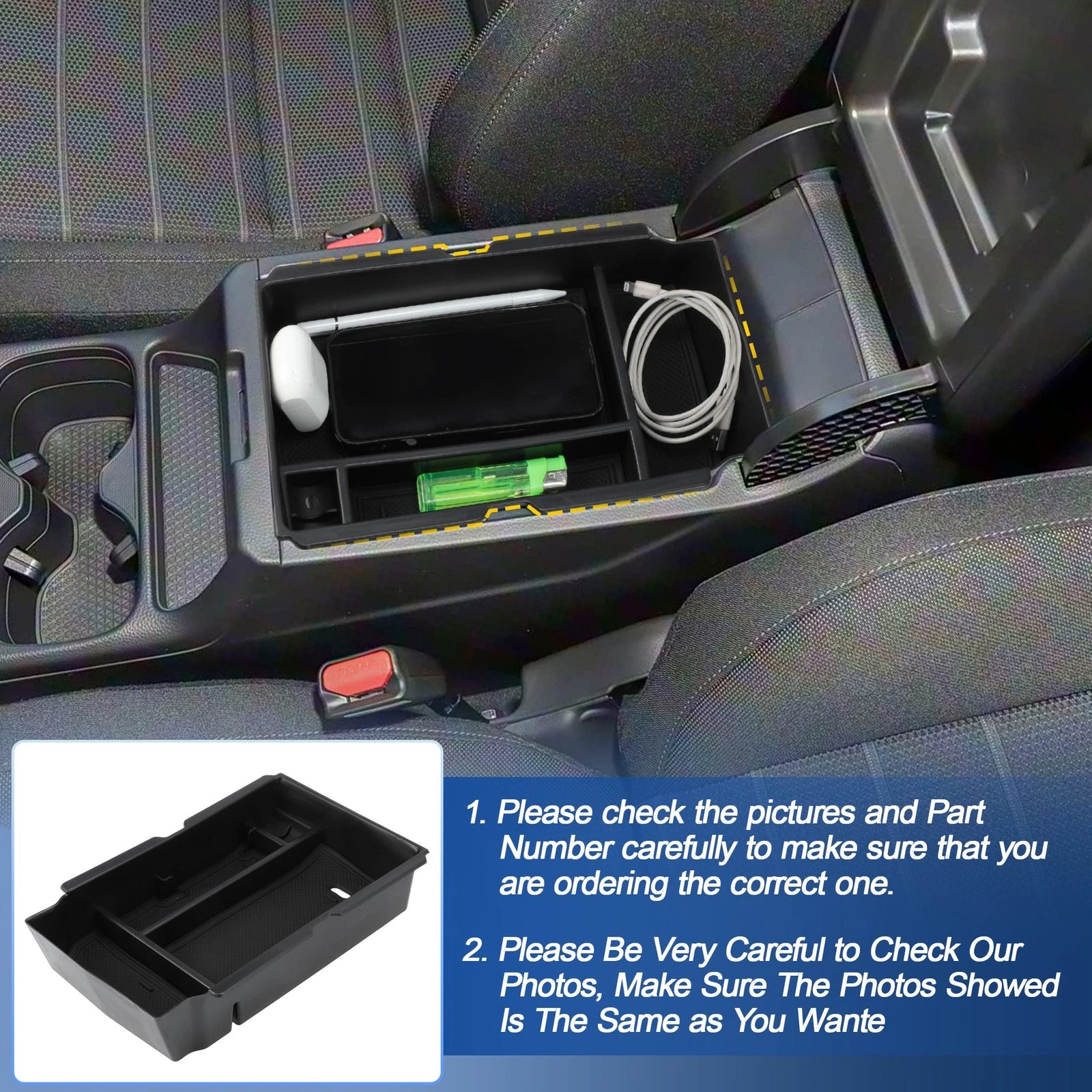 Center Armrest Storage Box Organizer Tray for Honda CR-V (2025–2026)