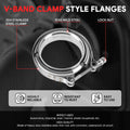 4" Exhaust Piping V-Band Clamp & Mild Steel Flange Set for