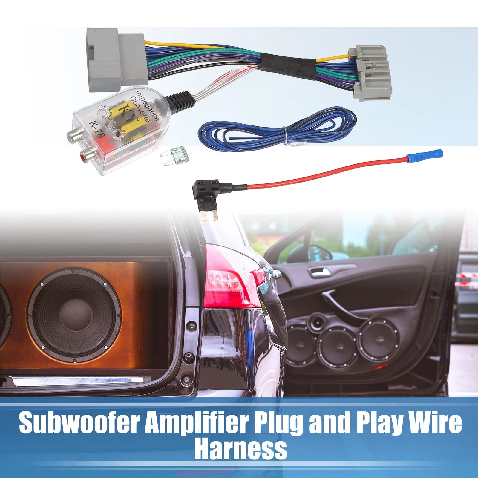 70-6522 Radio Amp Subwoofer Amplifier Plug Play Wire Harness for Mitsubishi