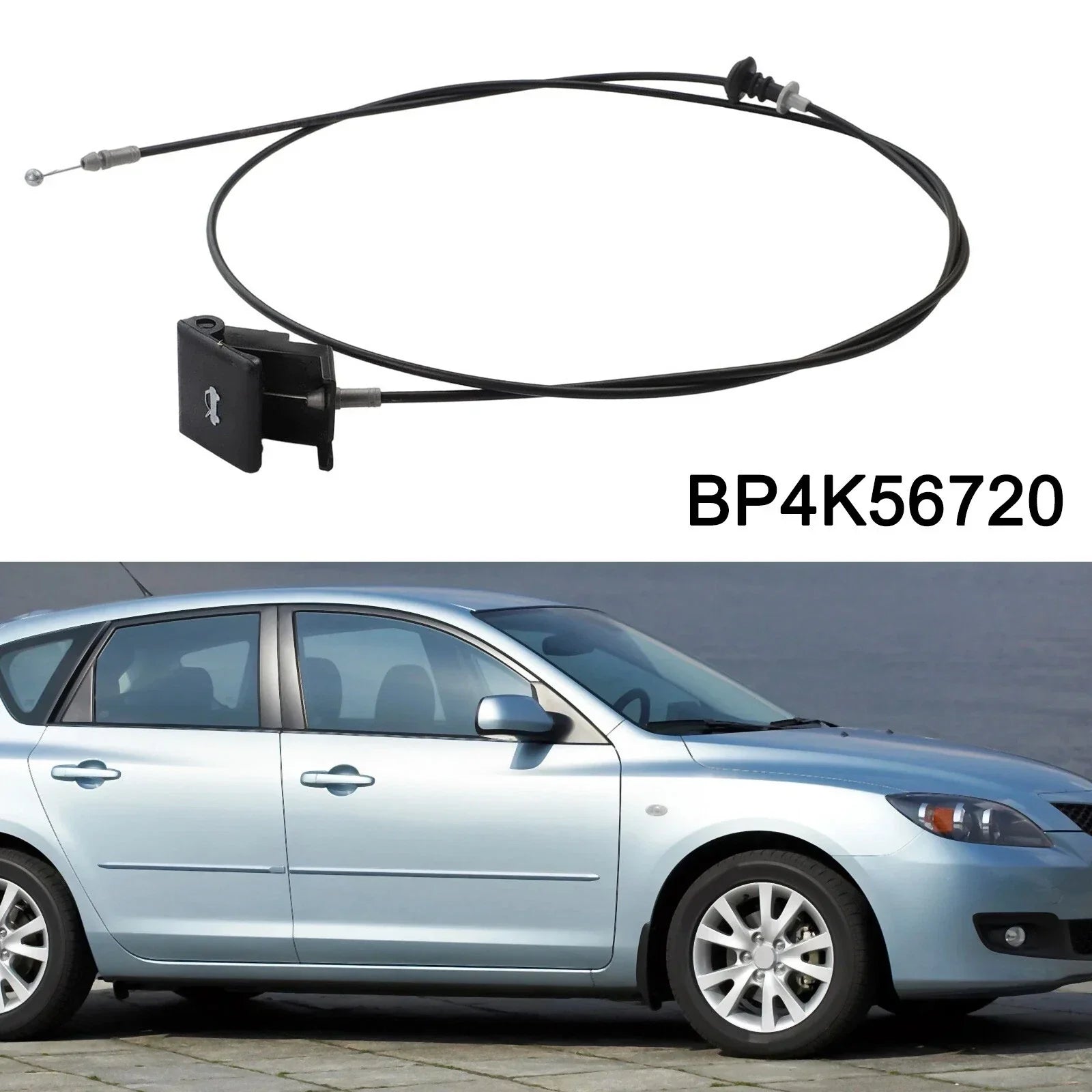 Hood Latch Release Switch Cable for Mazda 3
