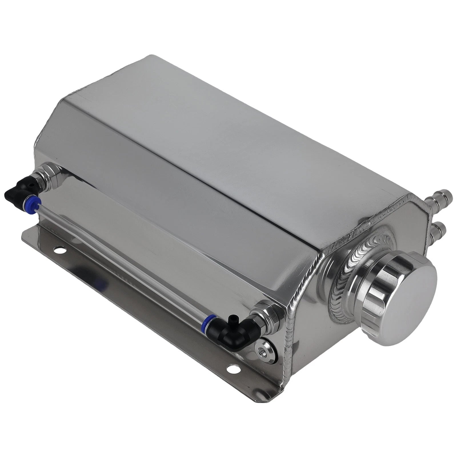 Polished Aluminum Coolant Expansion Tank 2L for Most Vehicles (Universal) (New)