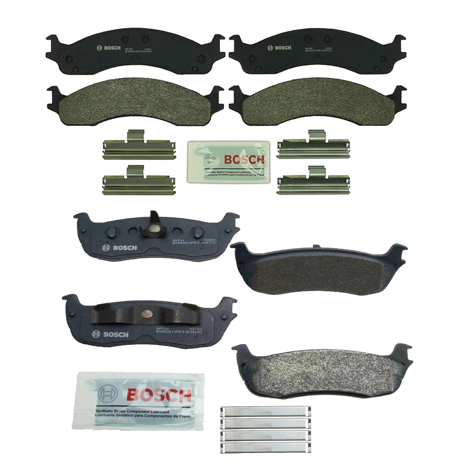Set of 4 Bosch QuietCast Semi-Metallic Disc Brake Pads for F-250 HD (1997)