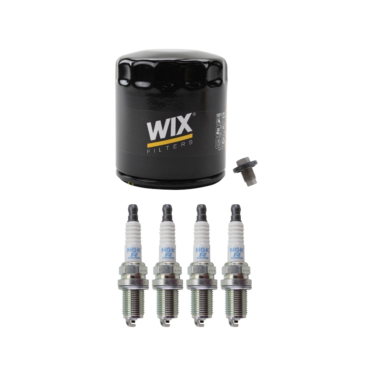 Wix Engine Oil Filter & NGK 4 Spark Plugs for Breeze Cirrus Neon (1995–2005)