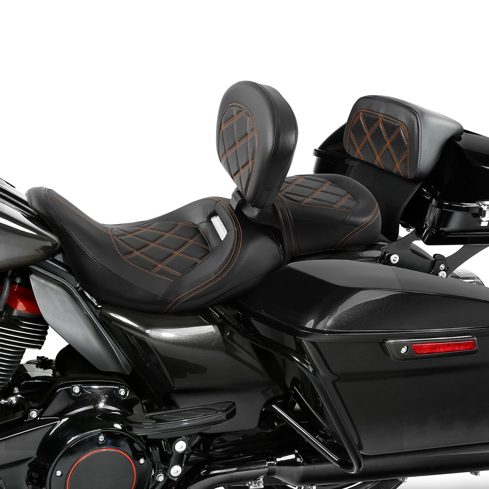 Driver & Passenger Seats Backrest Pad for Harley Touring Models (2014–2023)