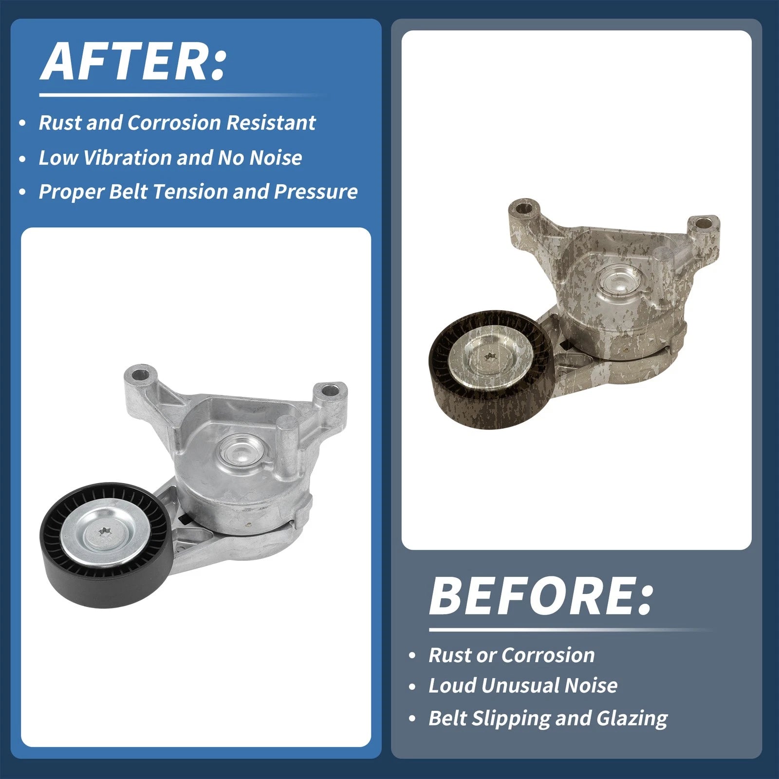 Belt Tensioner for Audi A3 (2003–2013) No. 03G903315/03G903315A Metal