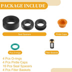 Fuel Injector Seal O Ring 4 x Sets for Honda DSM NBR Rubber Black