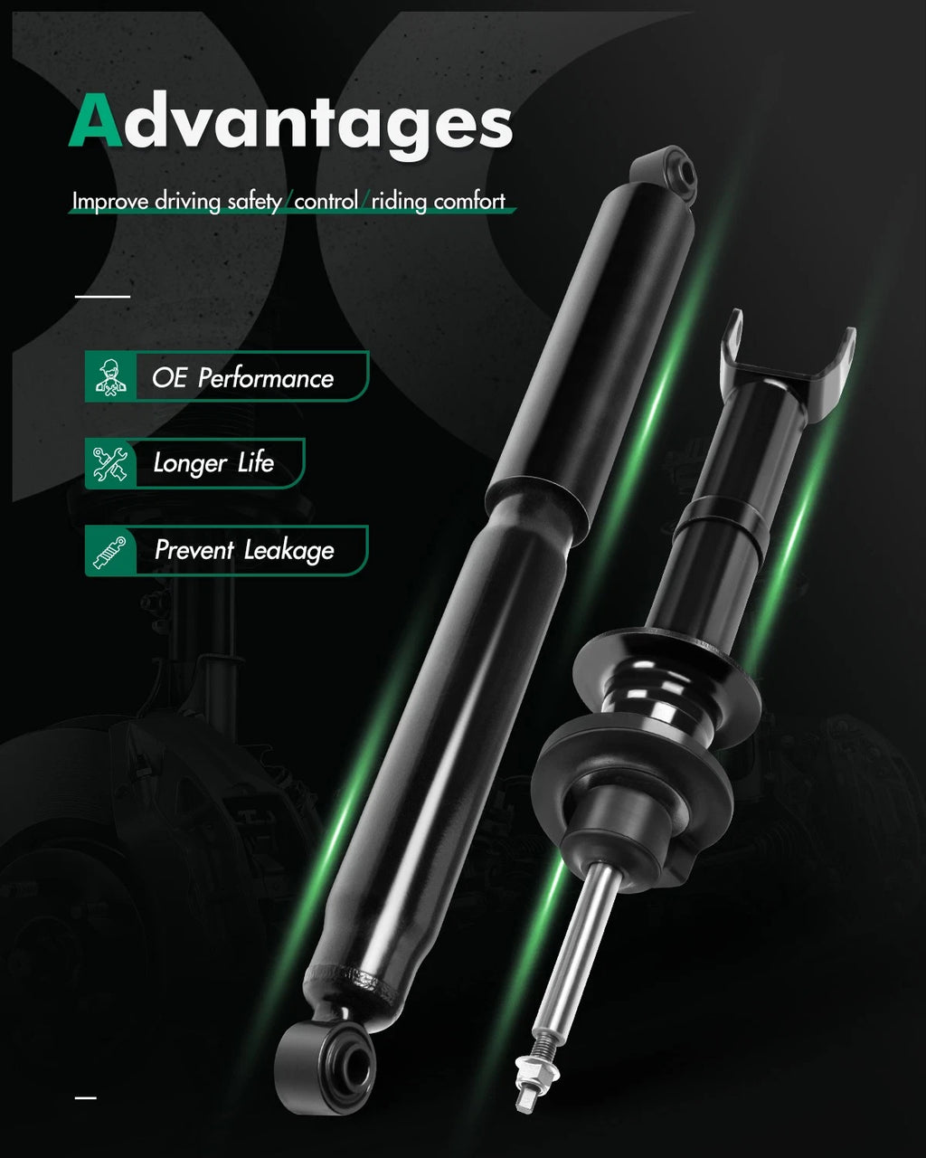 Set of 4 Shocks & Struts for Dodge Ram 1500 (2009–2015) 4WD