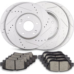 Set of 4 Disc Rotors and Brake Pads for Hyundai Sonata, Kia Optima