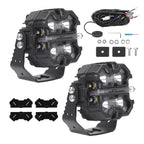 3.5 Inch Universal RGB Driving Auxiliary Light DRL Amber & White