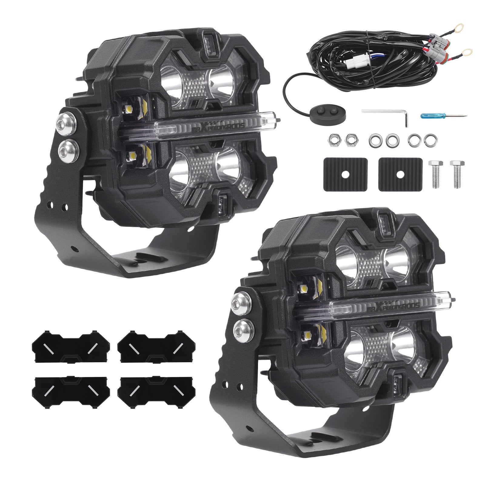 3.5 Inch Universal RGB Driving Auxiliary Light DRL Amber & White