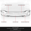 Chrome Steel Front Bumper Face Bar for Ram 2500 3500 (2019–2025)