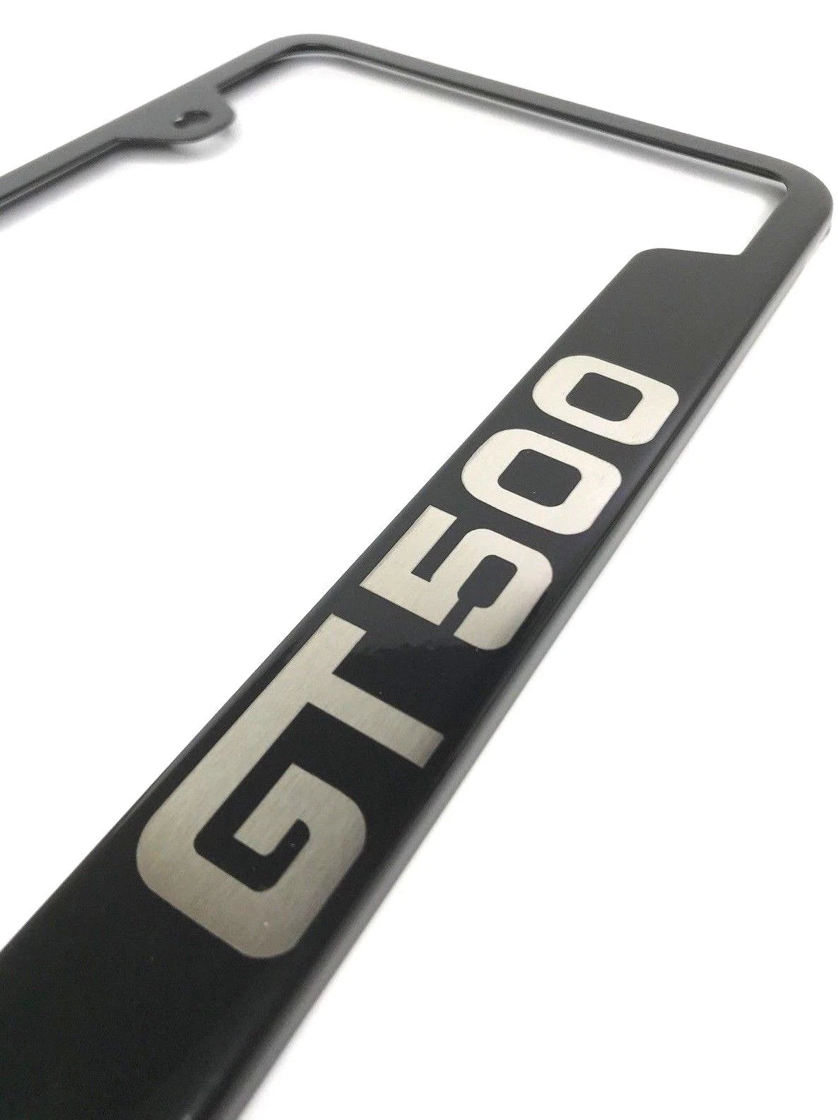 License Plate Frame Front Black Licensed Laser Etched for Ford Mustang GT500 (2007–2014)