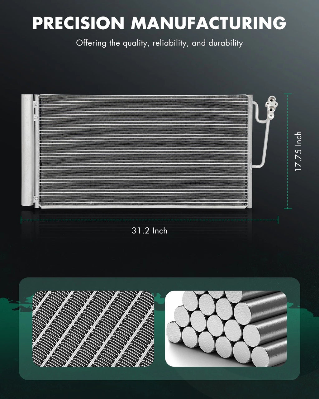 Aluminum Condenser for Mini Cooper (2007–2010), Cooper Countryman (2011–2016)