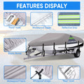 Pontoon Boat Cover for Neverland 14-24ft (Waterproof, UV, Heavy Duty)