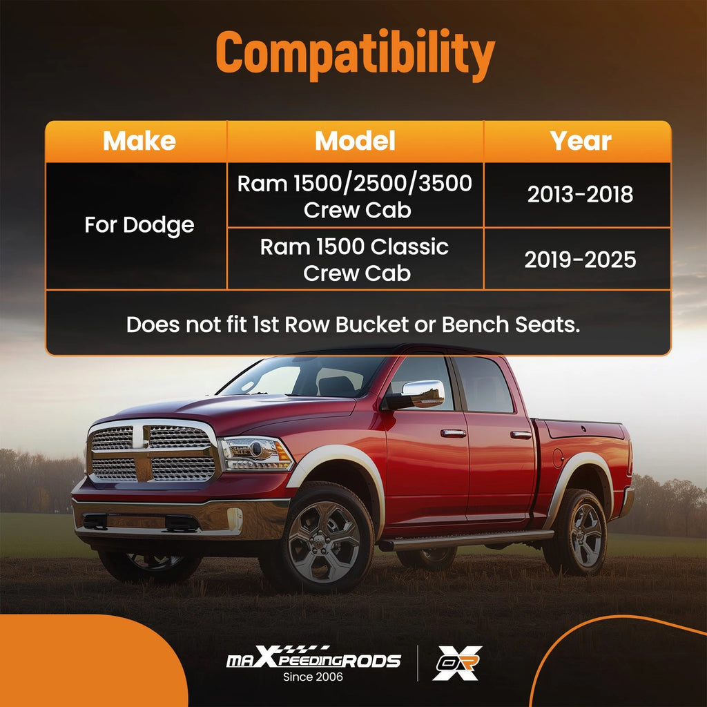 All-Weather Floor Mats & Liners for Dodge Ram 1500 2500 3500 Crew Cab (2013–2018)