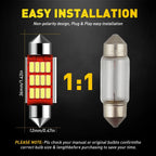 2X LED Festoon License Plate Light Bulbs for Various Vehicles