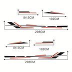 Black Red Stripes Vinyl Decal Stickers for Camper RV Trailer