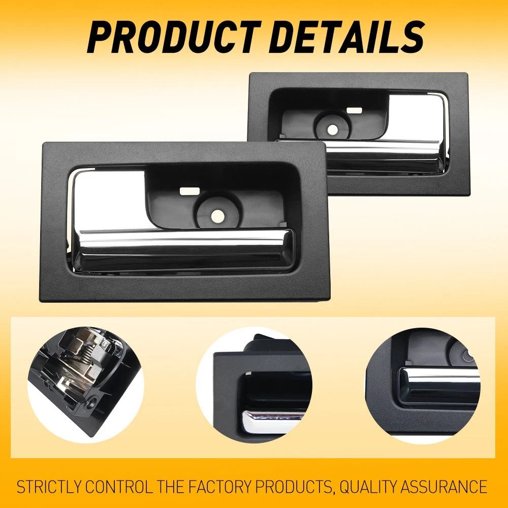 2X Front & Rear Interior Door Handles for Ford Lobo (2009â2014) Black