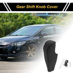 1 Pc Gear Shift Knob Cover for Honda Civic (2006–2011) Black Faux Leather