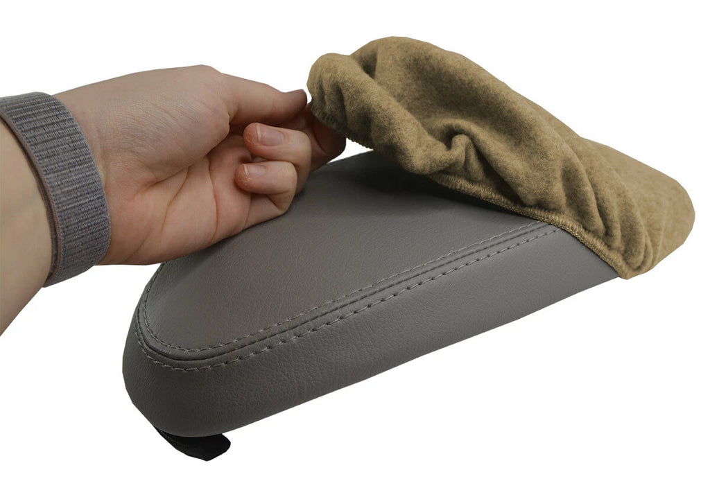 Fleece Console Lid Armrest Cover for Ford Focus (2000–2007) Beige