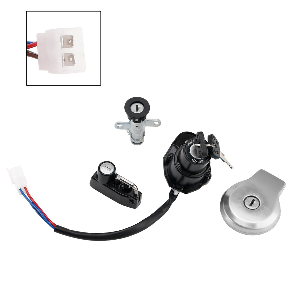 Ignition Barrel Seat Lock Fuel Cap Set for Yamaha XV 125 250 S Virago (1988–2011)