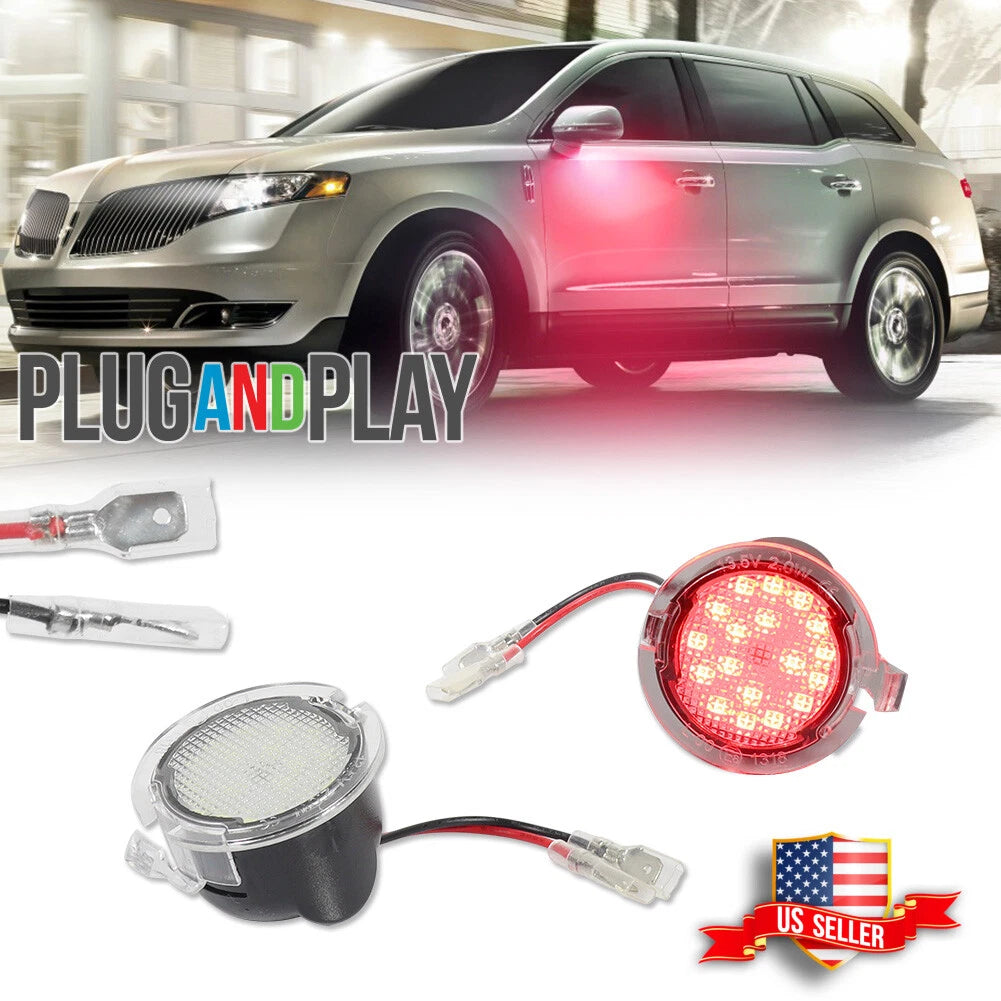 2X Red LED Side Mirror Puddle Light for Ford F-150 Explorer Expedition (2012–2023)