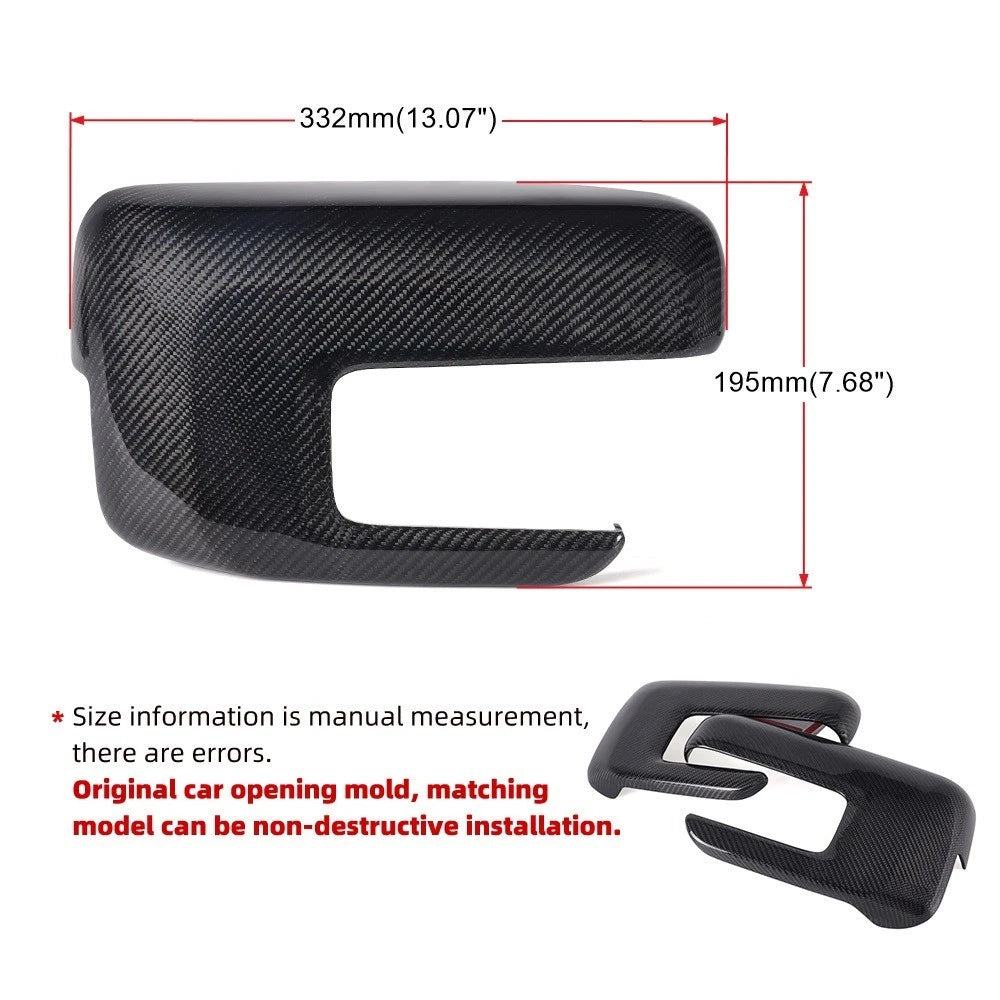 Real Carbon Fiber Rearview Mirror Cover Caps for Ford F150 (2021–2023)