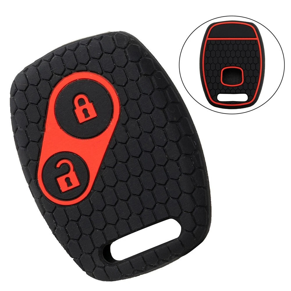 Black Red Silicone Remote Key Shell for Honda Accord (2011–2013)